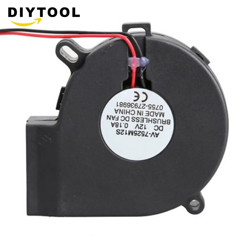 Brushless Blower Cooling Fan Sleeve-Bearing 7525S DC12V 0.18A 75x33mm 75mm Best | Инструменты