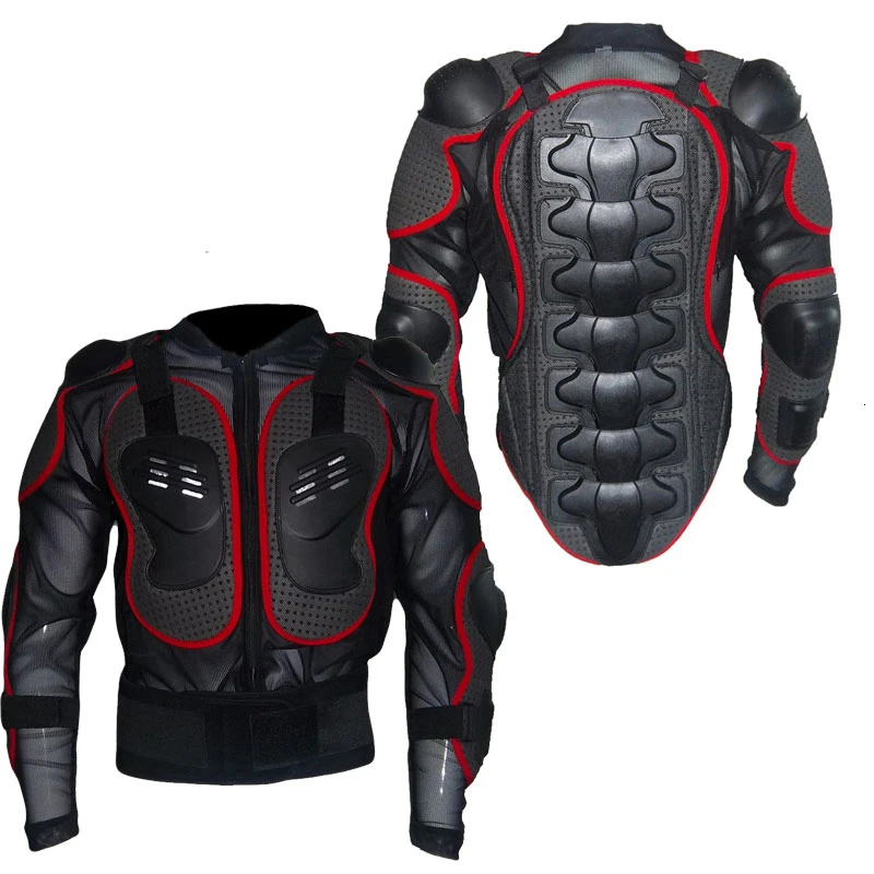 1Pcs Red Jacket Профессиональный мотоциклетный бронежилет Мужской полный корпус мотокросса мотоциклетная куртка для верховой езды мотоциклетная Защита черный водонепроницаемый - Цвет: 1Pcs Red Jacket