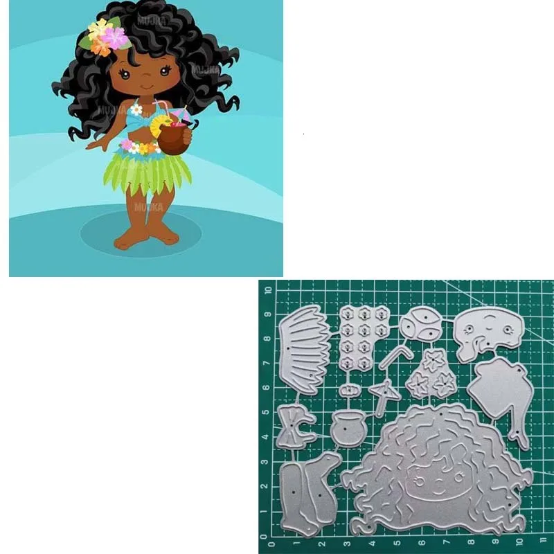 Металлические Вырубные штампы для девочек Рождество 2019 скрапбукинг