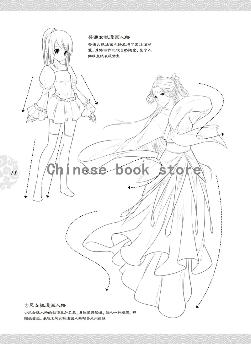 Китайские линии рисунков древних фигур героев мультфильмов прикольные