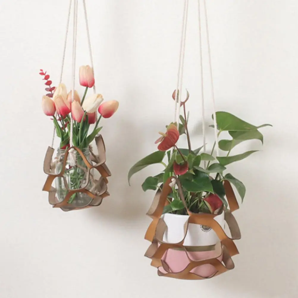 

2pcs Hanging Type Bonsai Basket Succulent Plants Hanging Holder Hanging Rack