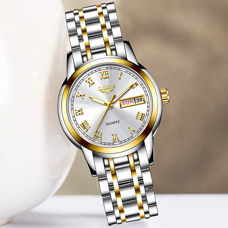 2021NEW 2021 New Gold Watch Women Watches Ladies Creative Steel Women's Bracelet Watches Female Waterproof Clock Relogio enlarge