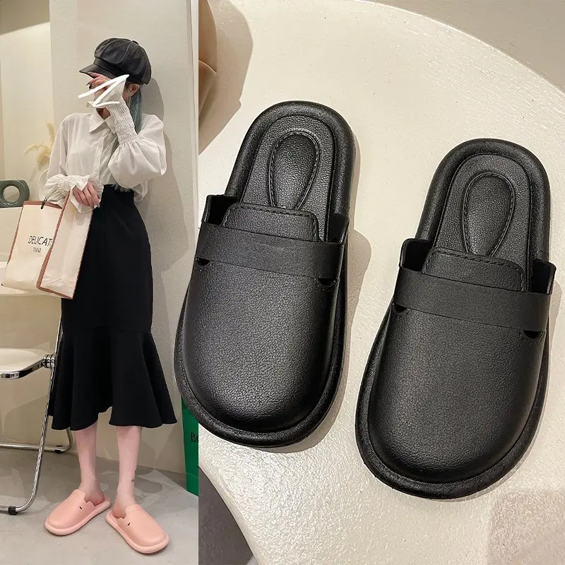 

Slippers Women Big Sizes Genuine Cow Leather Home Male Indoor House for Women's Slippers Women Slipper Luxury Soft Flat Shoes