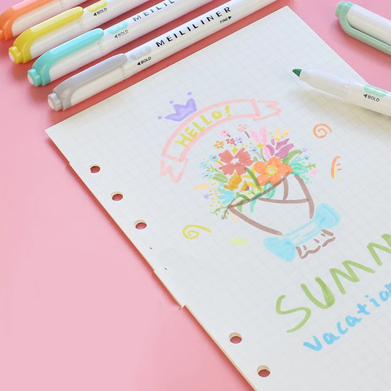 Маркер с жидкими чернилами канцелярские принадлежности двухсторонний