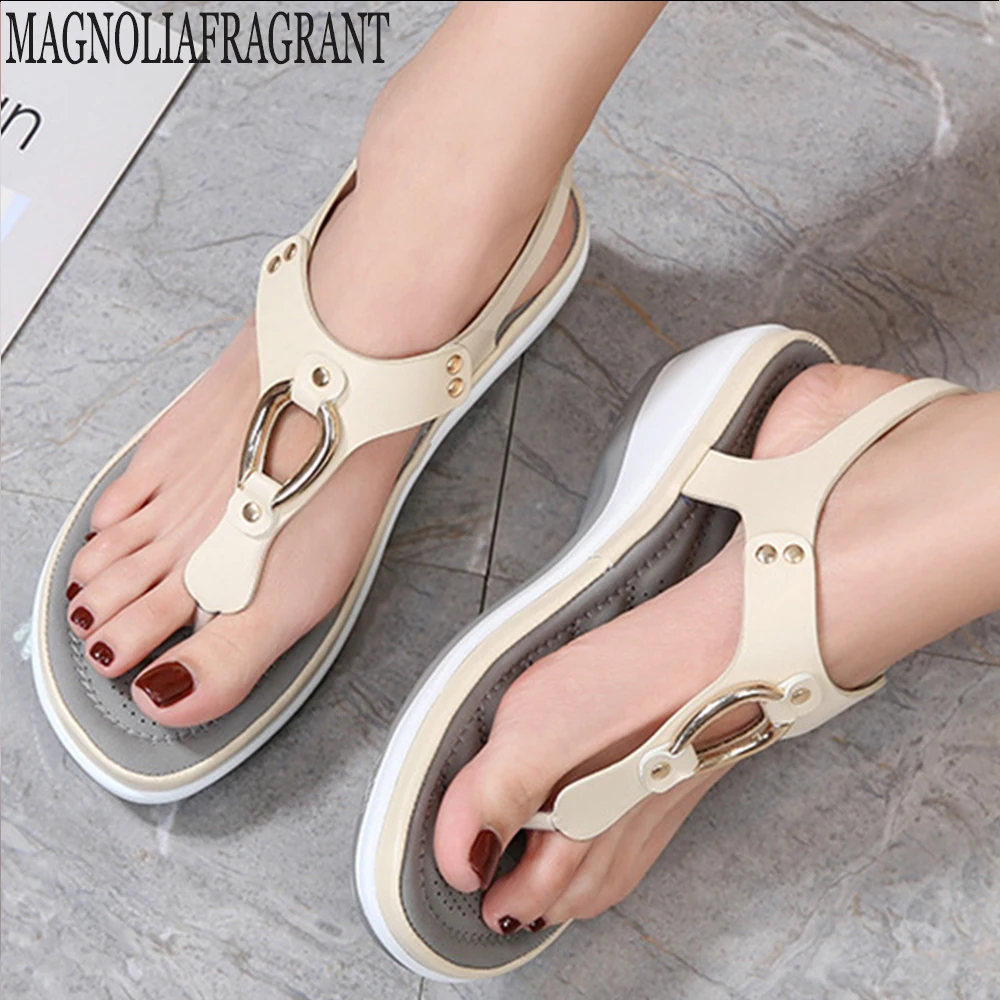 

Новинка, женские сандалии, шлепанцы, Повседневная Уличная модная женская обувь на плоской подошве, летняя пляжная женская обувь на танкетке, женская обувь hy 462