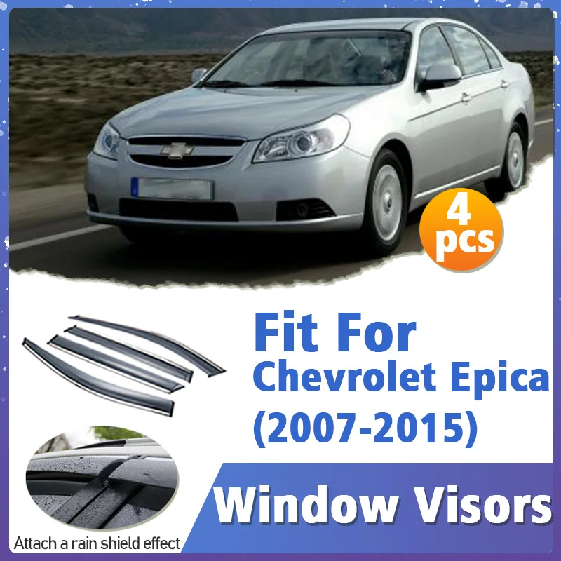 Window Visor Guard for Chevrolet Epica 2007-2015 Vent Cover Trim Awnings Shelters Protection Sun Rain Deflector Auto Accessories