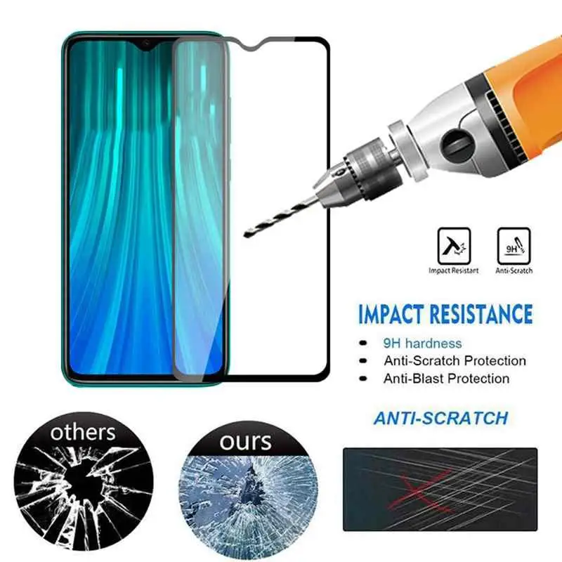 Стеклянная пленка Xiomi Redmi Note 8 Pro 7 полностью закрывающая края Защитная для Xiaomi Mi A3 9