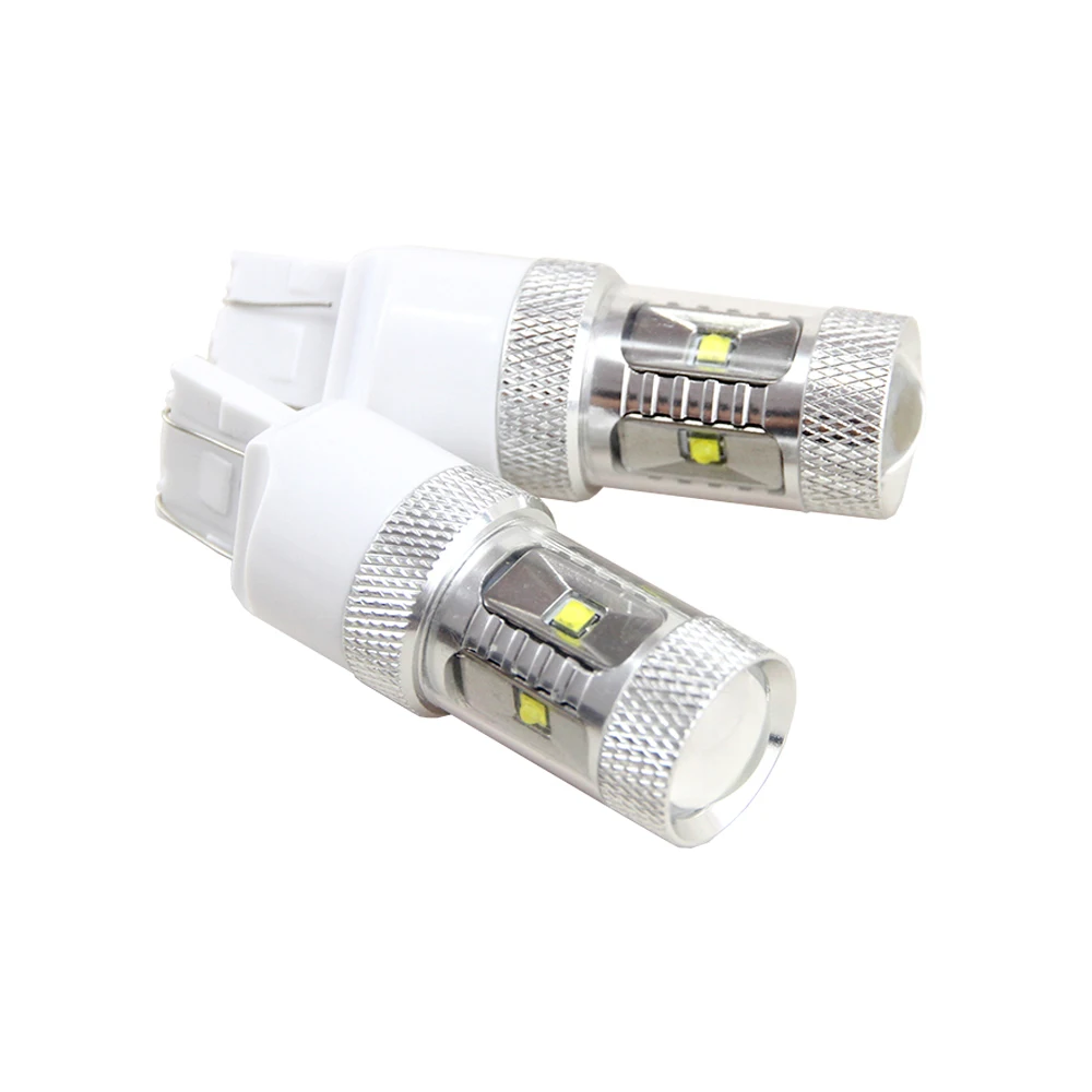 

2021 2Pcs 30W White CANBUS No error T20 W21W 7440 7443 LED Bulb for Polo 6C (2009-2016) LED Daytime Running Lights DRL
