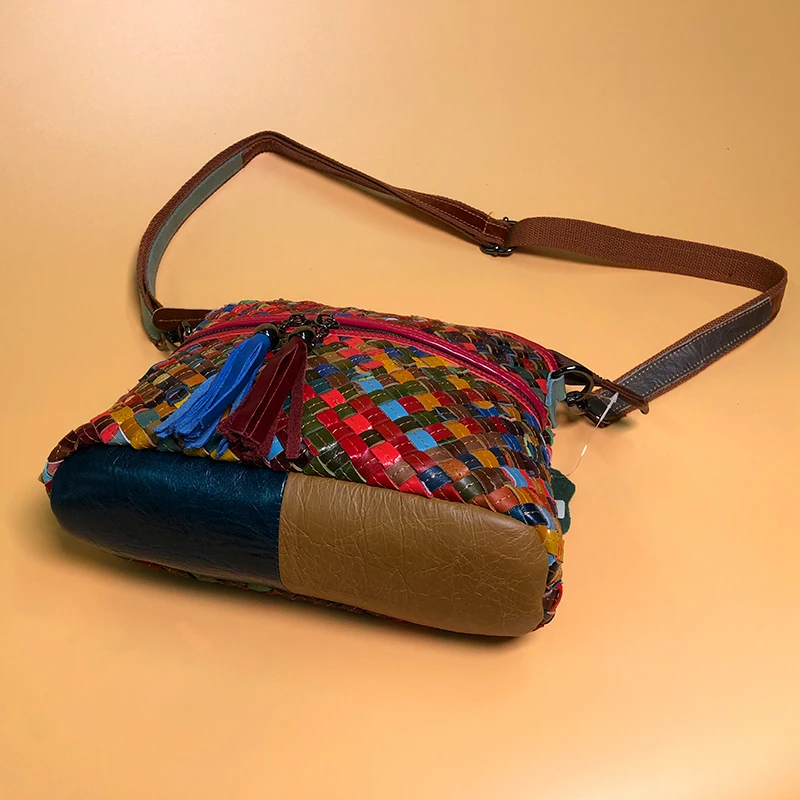 2019 роскошные сумки женские дизайнерские кожаные овчины через плечо Тканые