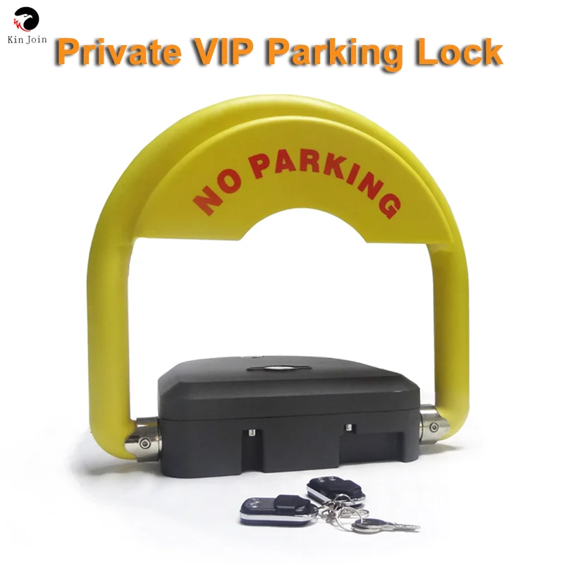 KinJoin нержавеющий и прочный Аккумуляторный смарт замок для парковки серого