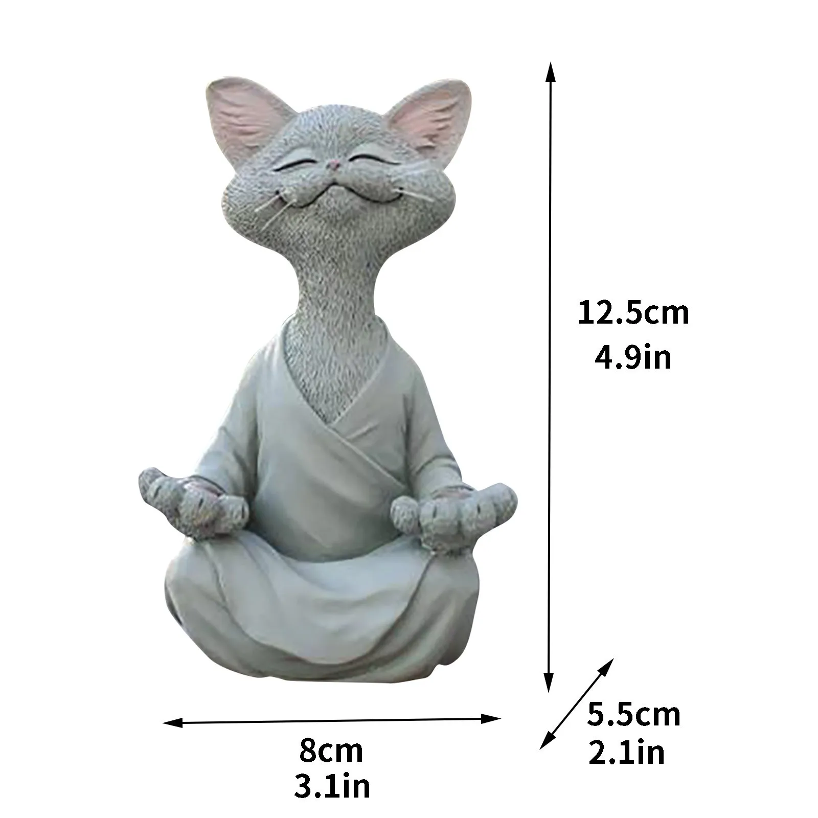 

Whimsical Black Buddha Cat Figurine Meditation Yoga Collectible Happy Cat Decor Art Sculptures Outdoor Garden Statues Figurines