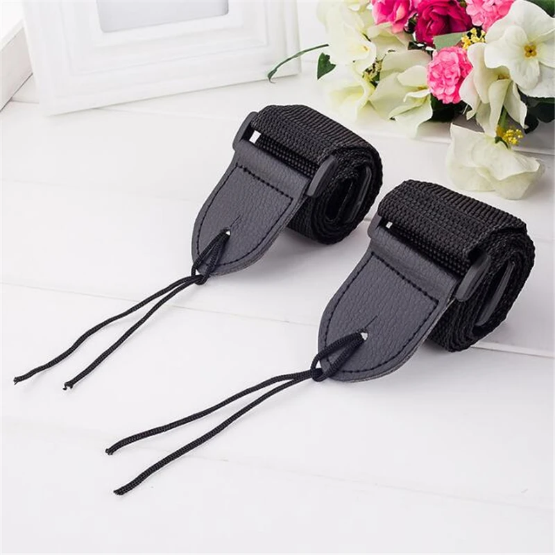 

Black Guitar Strap Leather Head Adjustable Shoulder Straps For Guitar Electric Guitar Bass Guitar Parts Accessories