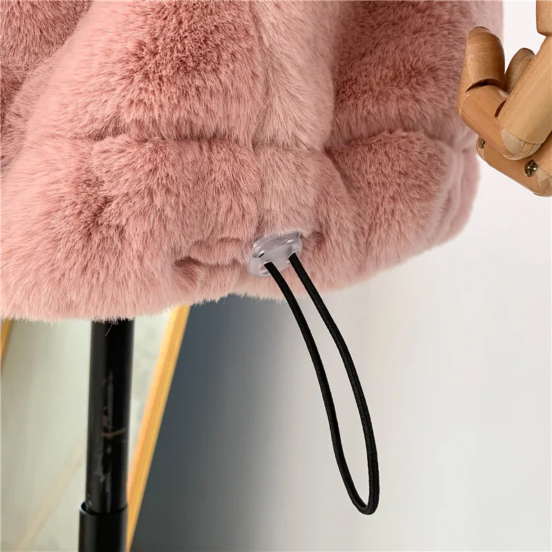 

Oversized faux fur coat women winter pullovers women plus size faux fur jacket fluffy jacket ladies pink big size BF plush coat