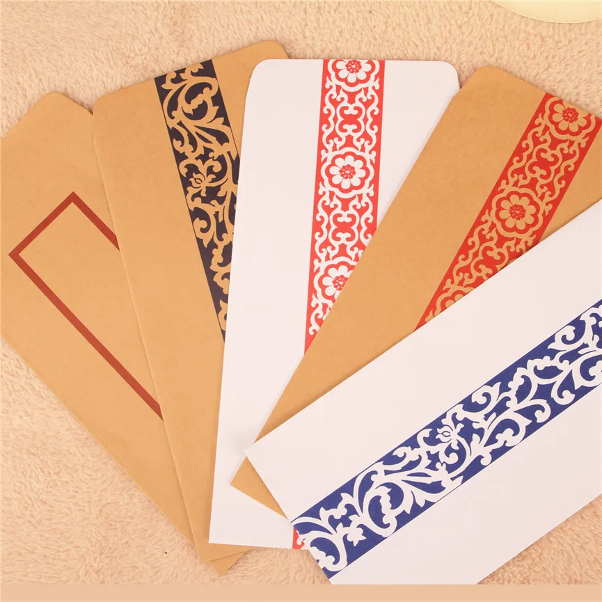 10 шт. конверты красного и зеленого цвета в китайском ретро стиле школьные