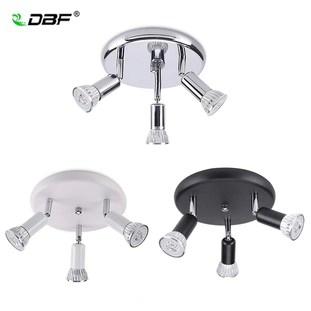 [DBF]3 светильник s серебристый/черный светодиодный потолочный с поворотным