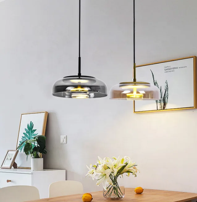 Новая роскошная металлическая стеклянная Светодиодная лампа 12 Вт подвесная