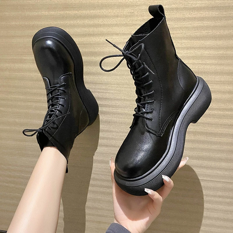 

Женские ботинки, роскошные дизайнерские ботинки с круглым носком, женские осенние ботинки до середины икры для верховой езды, в стиле рок, Л...