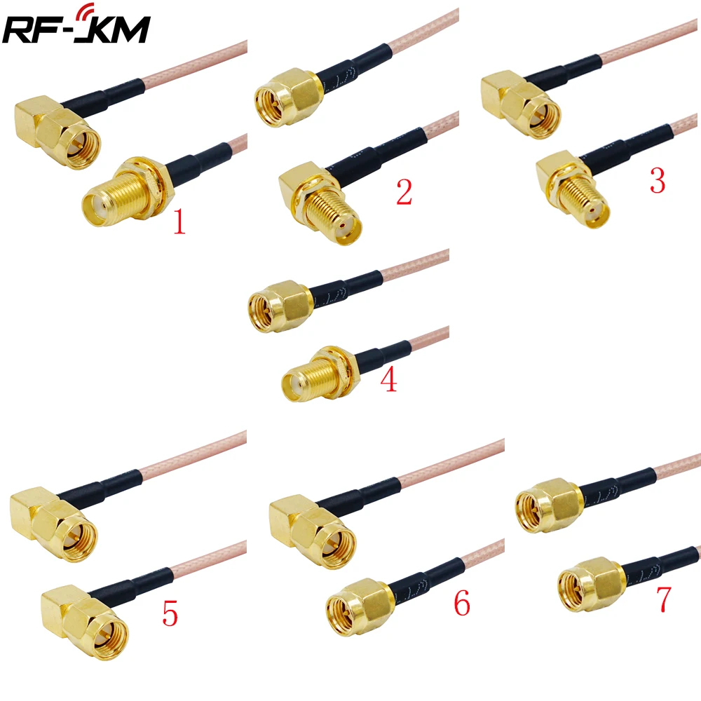 Кабель SMA штекер прямой соединитель кабель RG316 RF Перемычка pigtail папа к женскому