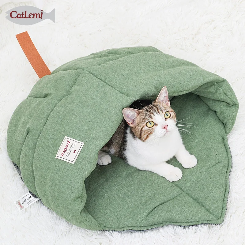 

Pet Bed Super Soft Dog leaf creative Washable plush Dog Kennel Deep Sleep cat litter mat House Sofa suits For Dog Chihuahua cats