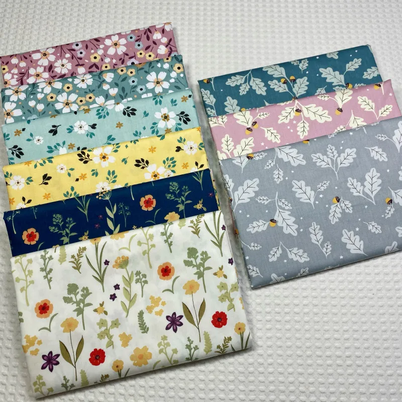 1 6 м широкая серия цветов растений хлопковая саржевая ткань с принтом Одежда