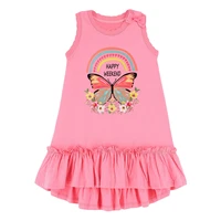 children summer baby girl clothes toddler butterfly print cotton birthday sleeveless vestido dress for kids 2 3 4 5 6 7 years