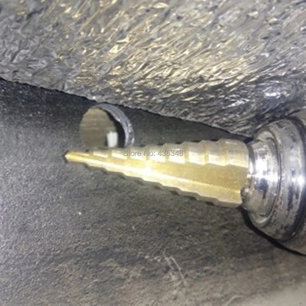 Горячее предложение 3 шт Hss титановое покрытие Шаг Сверла Набор Размер 4 12/4 20/4 32 мм