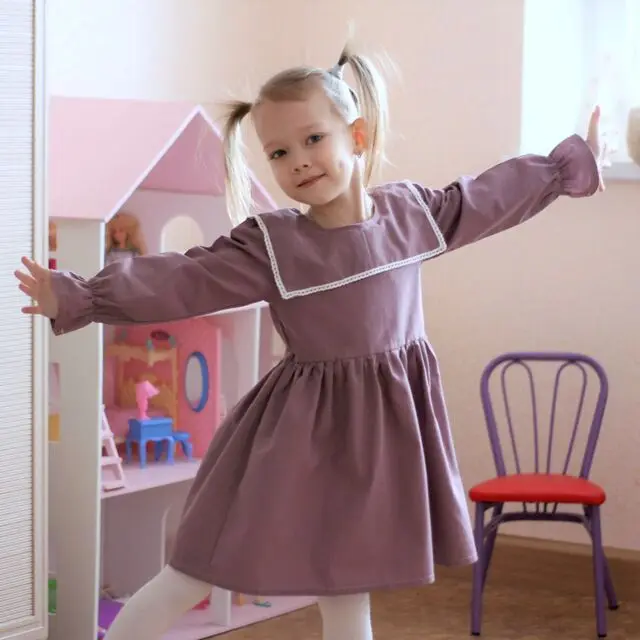 Kseniya Kids/осень ; хлопковая одежда для девочек; цвет красный, желтый; английский стиль; клетчатое платье с длинным рукавом и меховым бантом для маленьких девочек - Цвет: 015
