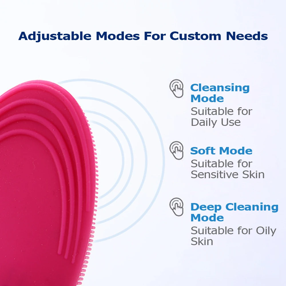 

Vibration Face Cleaner Brush Machine Electric Facial Cleansing Brush Deep Cleaning Washing Skin Care Tool Silicone Face Massager