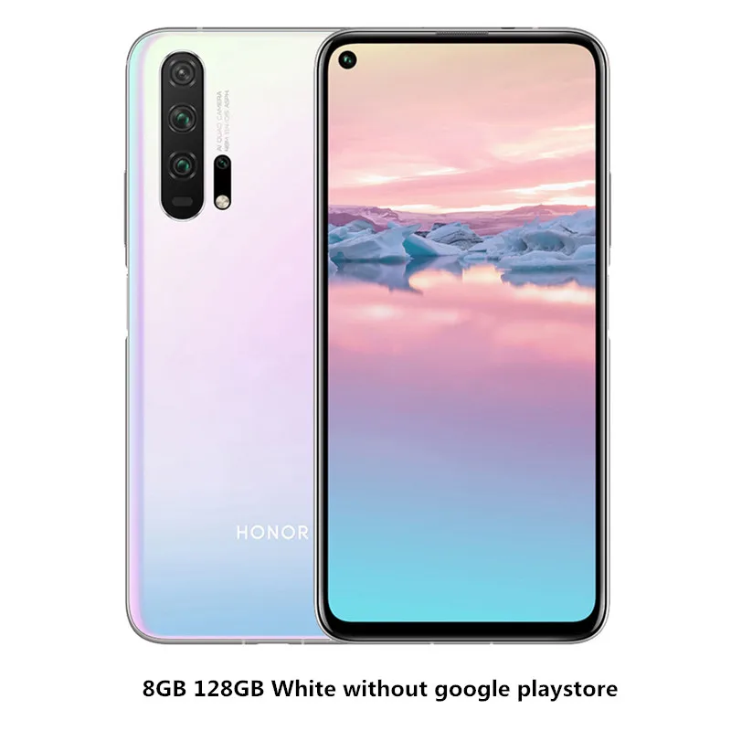 Смартфон Honor 20 Pro с глобальной прошивкой Kirin 980 Android 9 6,2" ips 2340X1080 8 Гб ram 128 ГБ rom Мп+ 32 МП отпечаток пальца NFC телефон - Цвет: 8G 128G White No P