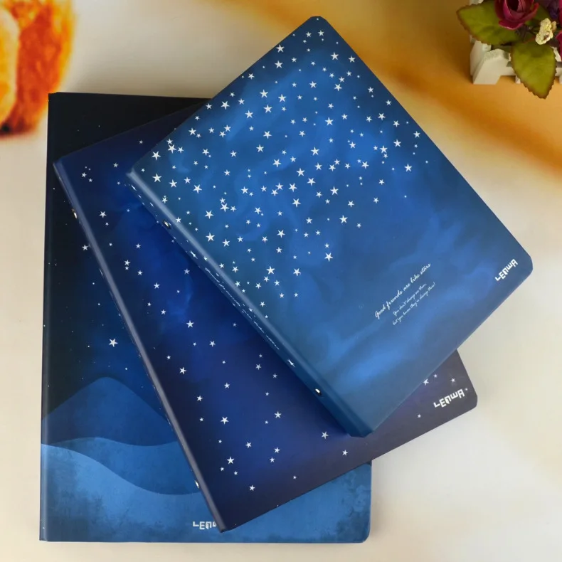

"Good Night" Loose Leaf Notebook Big Coil Spiral Hard Cover Diary Lined Papers Journal Planner Study Notepad