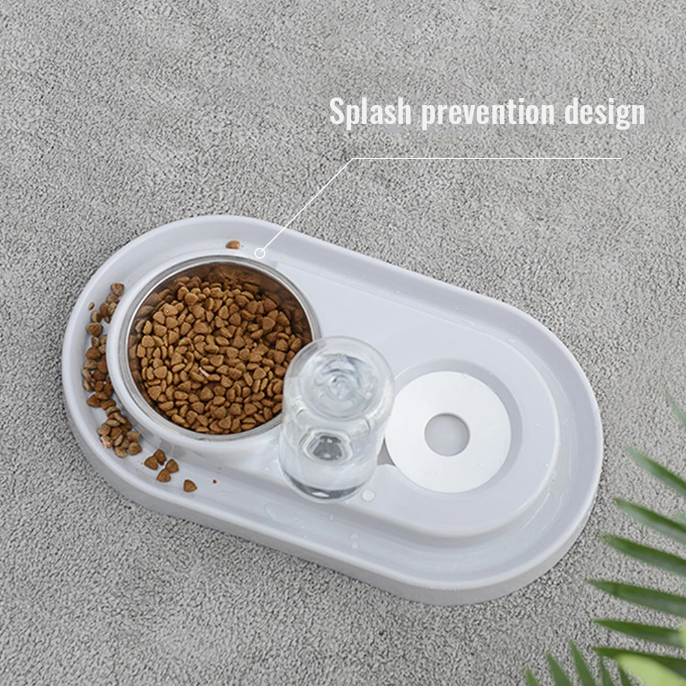 2 в 1 миска для собак и кошек кормушка воды корма питья фонтан пищевая тарелка