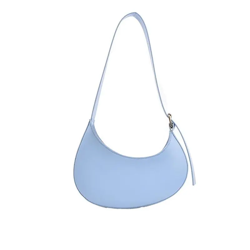 

Half Moon Design PU Leather Small Underarm Shoulder Bags 2021 Women Brand Luxury Fashion Lady Party Handbags and Purses