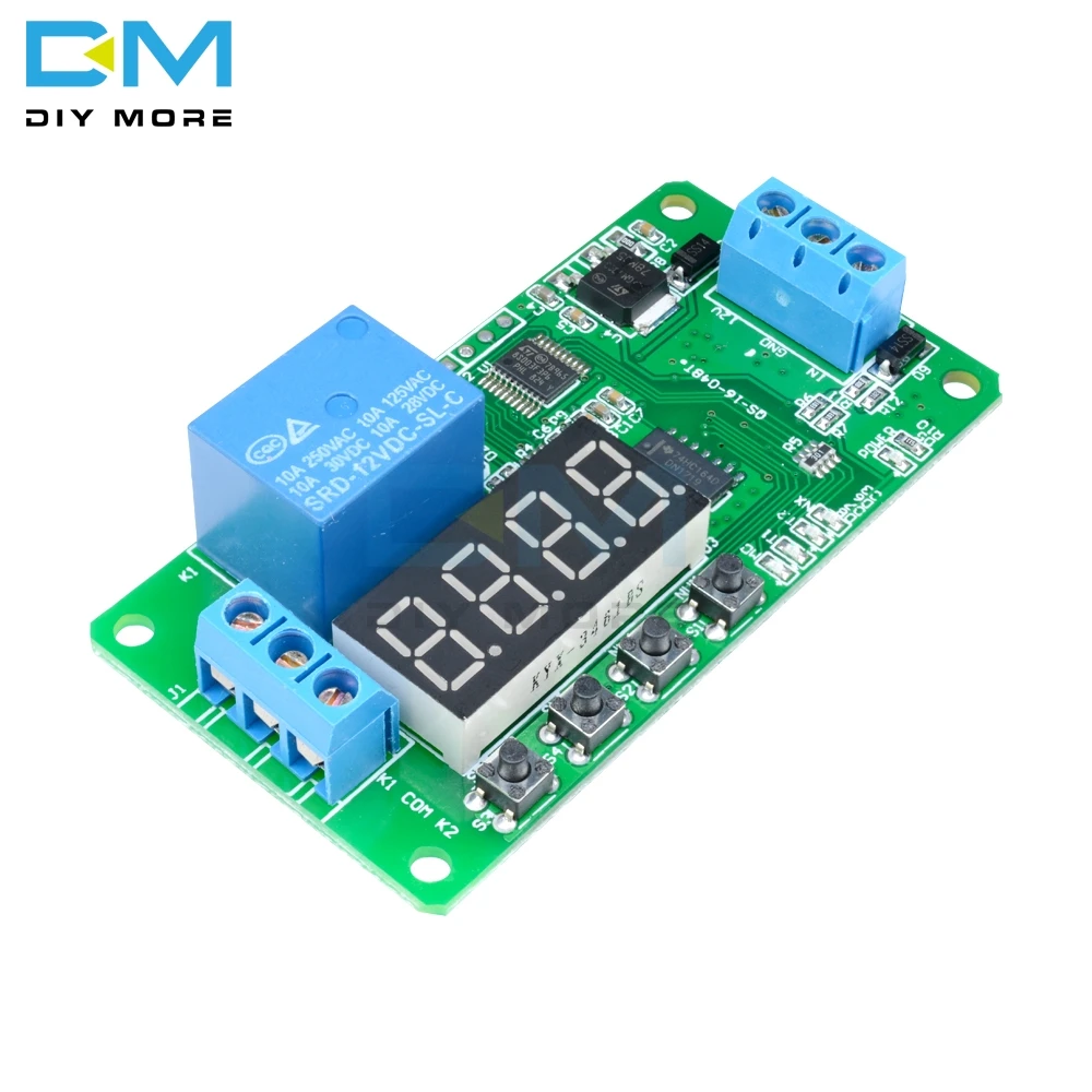 

Автоматическая блокировка постоянного тока, 12 В, 1 канал, реле задержки, таймер, плата переключения времени для PLC, светодиодный мотор, оптоиз...