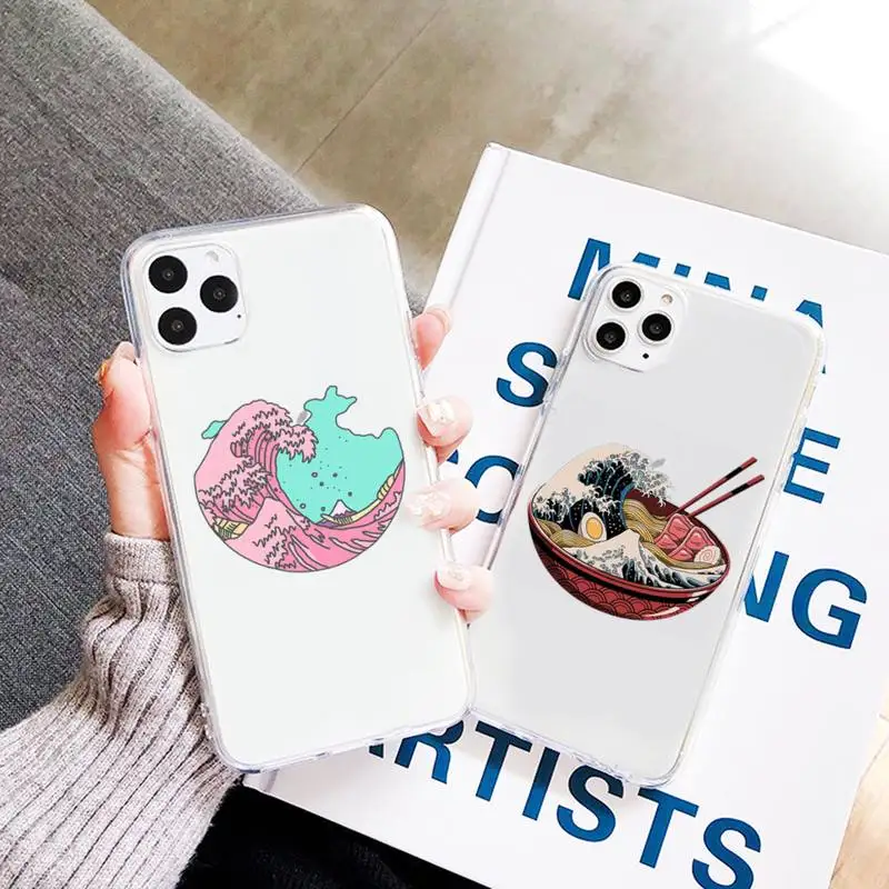 

The Big Wave of kanagawa Phone Case Transparent Clear for iPhone 11 12 mini pro XS MAX 7 8 6 6S Plus X 5S SE 2020 XR