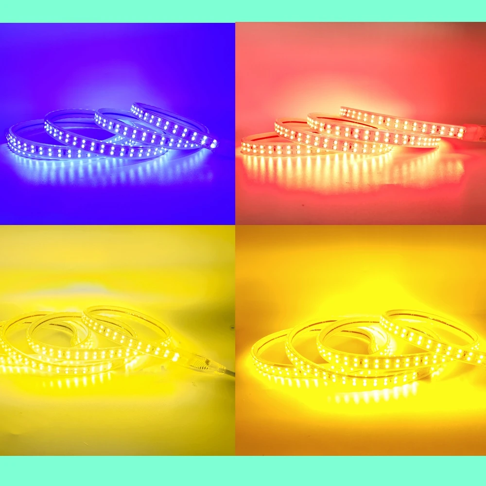 Двухрядная Светодиодная лента 2835 В переменного тока высокая яркость
