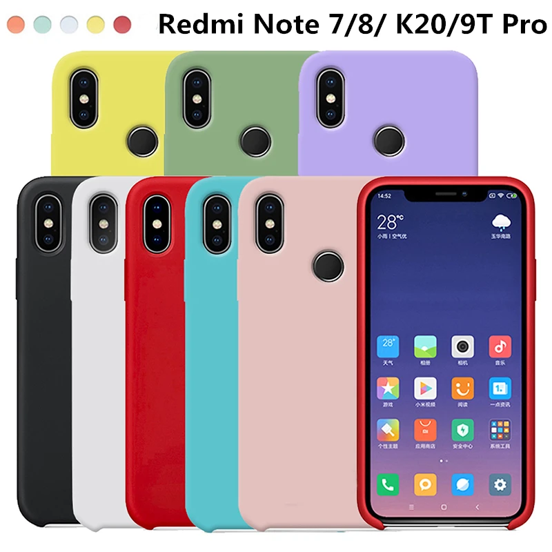 Чехол из жидкого силикона для Xiaomi Redmi Note 8 7 6 Y3 mi 9 9T K20 Pro 5G CC9 CC9E 6A 7A 8A A3|Сумки