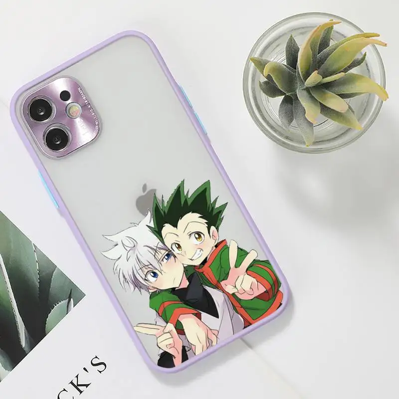 

HUNTER x HUNTER HxH Gon Killua Anime Phone Case For iPhone 12 11 Mini Pro XR XS Max 7 8 Plus X Matte transparent
