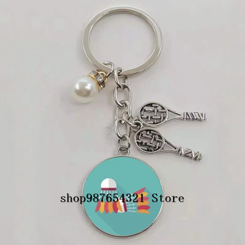 Новинка модные аксессуары для фото брелок бадминтона в стиле ретро мужчин и