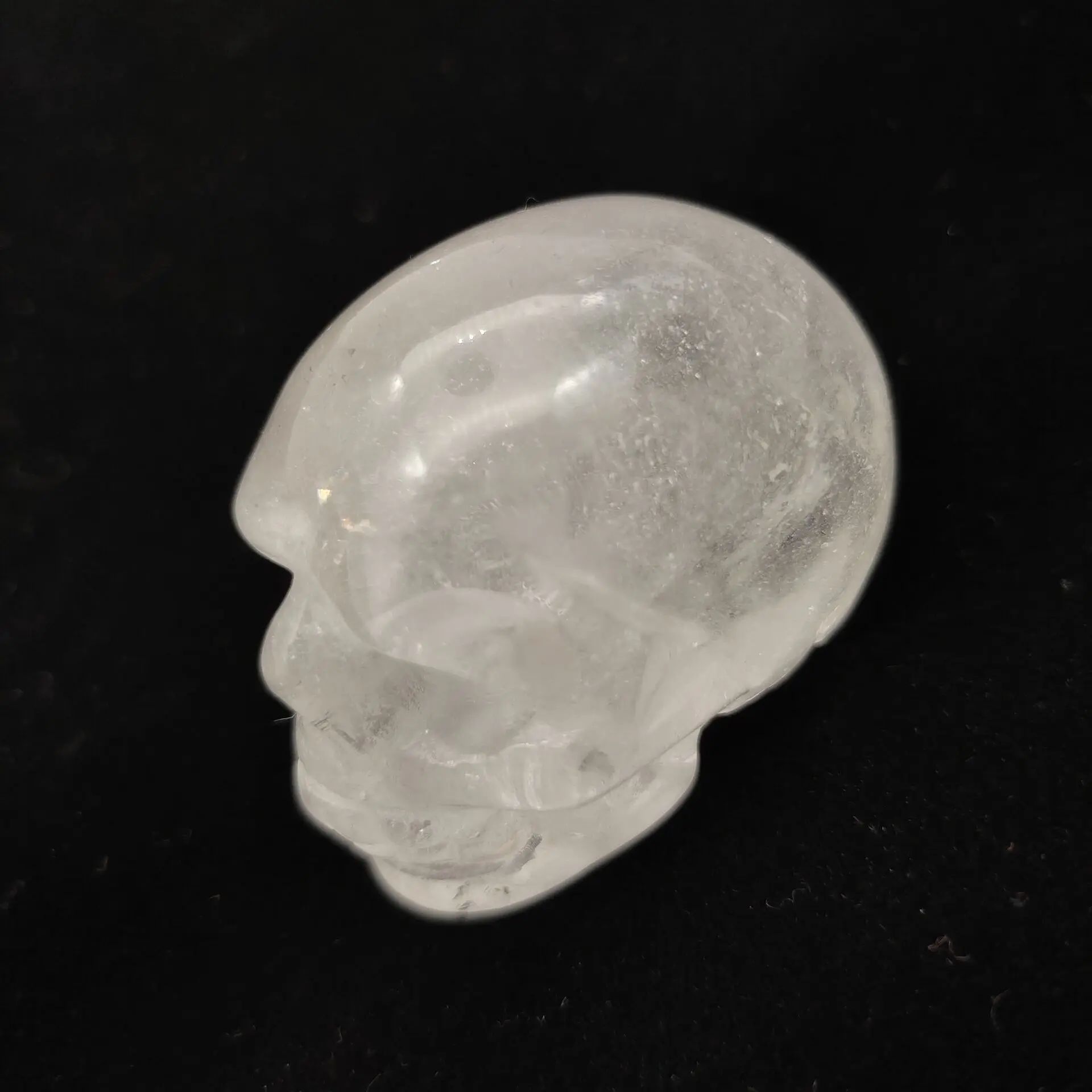 1 шт. 2 дюймов натуральный белый хрустальный череп в виде черепа | Дом и сад