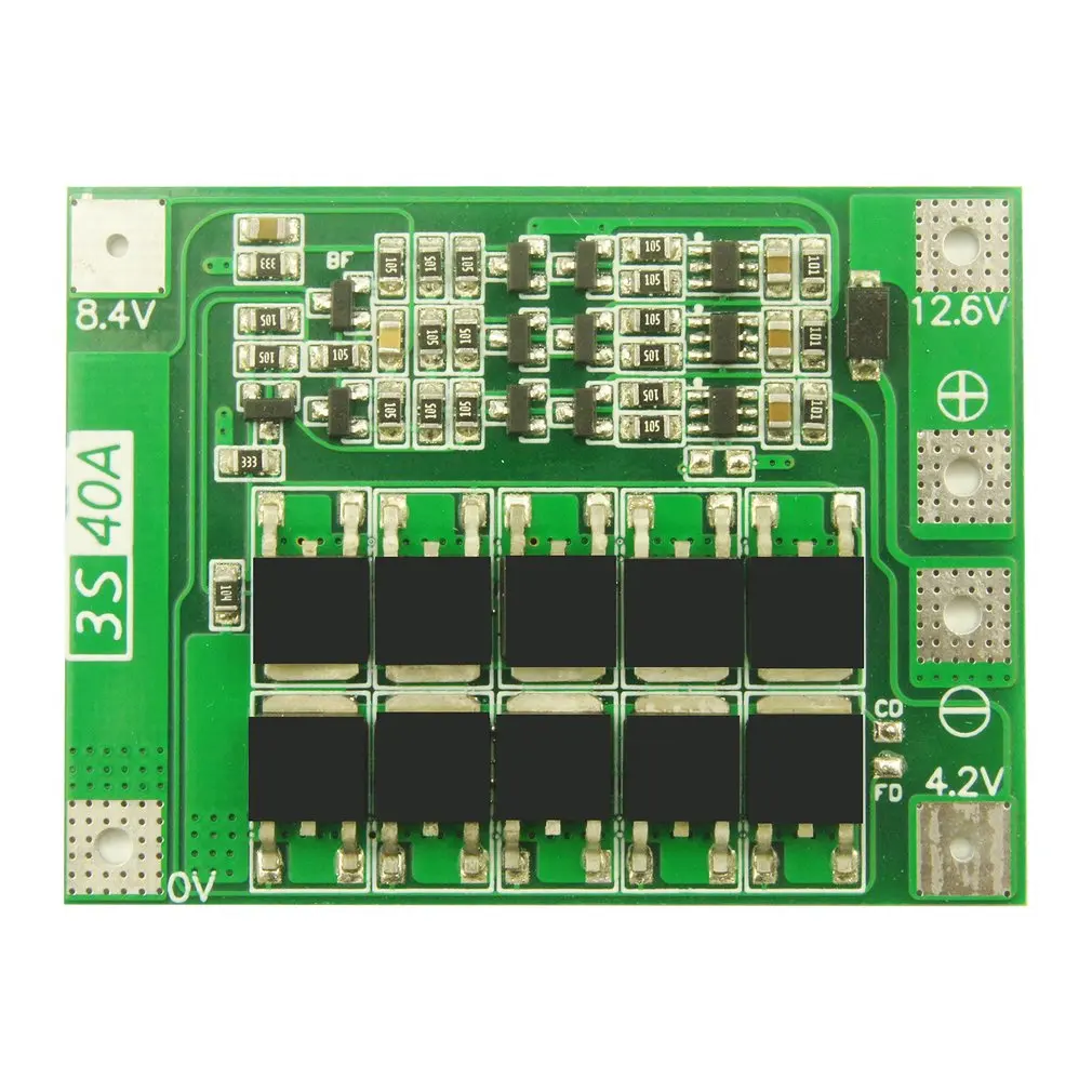 3S 40A литий ионный аккумулятор 18650 зарядное устройство PCB плата защиты BMS с балансом