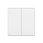 Настенный выключатель света, 86 типов, 1, 2, 1, 2 канала, 10 А, 250 В, белая, большая панель, кнопки, встраиваемый настенный кулисный переключатель