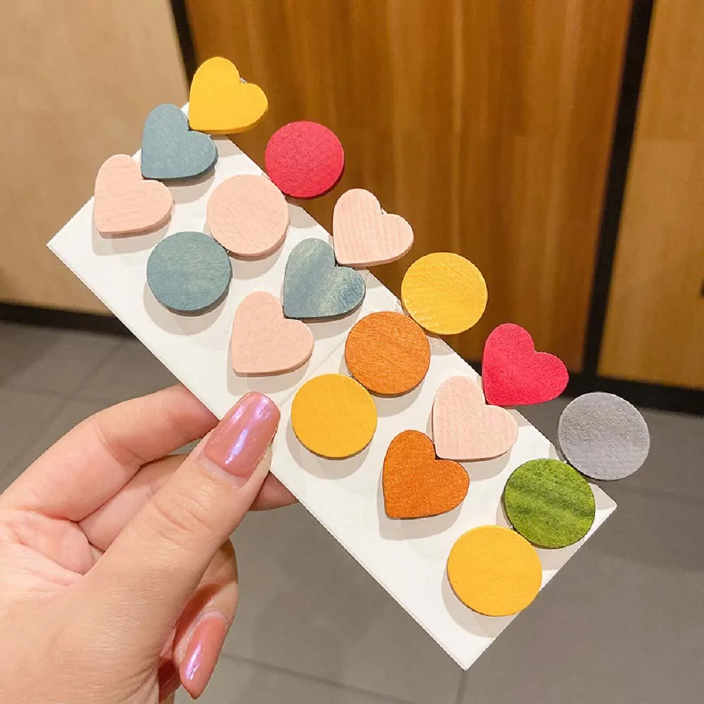 

Colorful Loving Heart Hair Clip Fashion Barrette Hairpin Headwear For Girls Sweet Hair Styling Accessories Tools