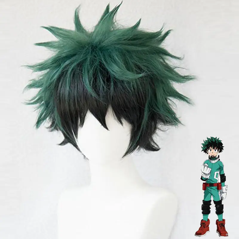 Аниме Boku no Hero academic Izuku Midoriya парик косплей костюм My Хэллоуин мужские синтетические