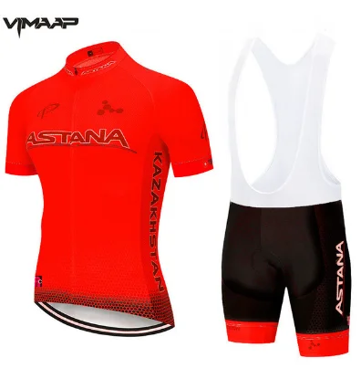 

2020 New ASTANA Pro Bicycle Team Short Sleeve Maillot Ciclismo Men's Cycling Jersey Summer breathable Cycling Clothing Sets