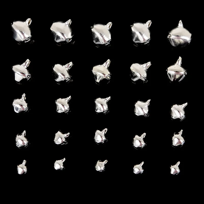 50-300 шт. (6 мм/8 мм/10 мм/12 мм/14 мм) Серебряные Колокольчики железная подвеска