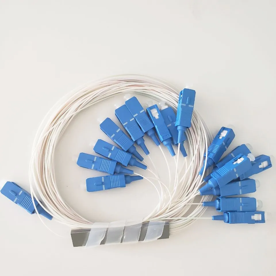 10PCS fiber optic PLC splitter 1x8 SC APC/UPC 0.9mm G657A1 green blue connector optional | Мобильные телефоны и