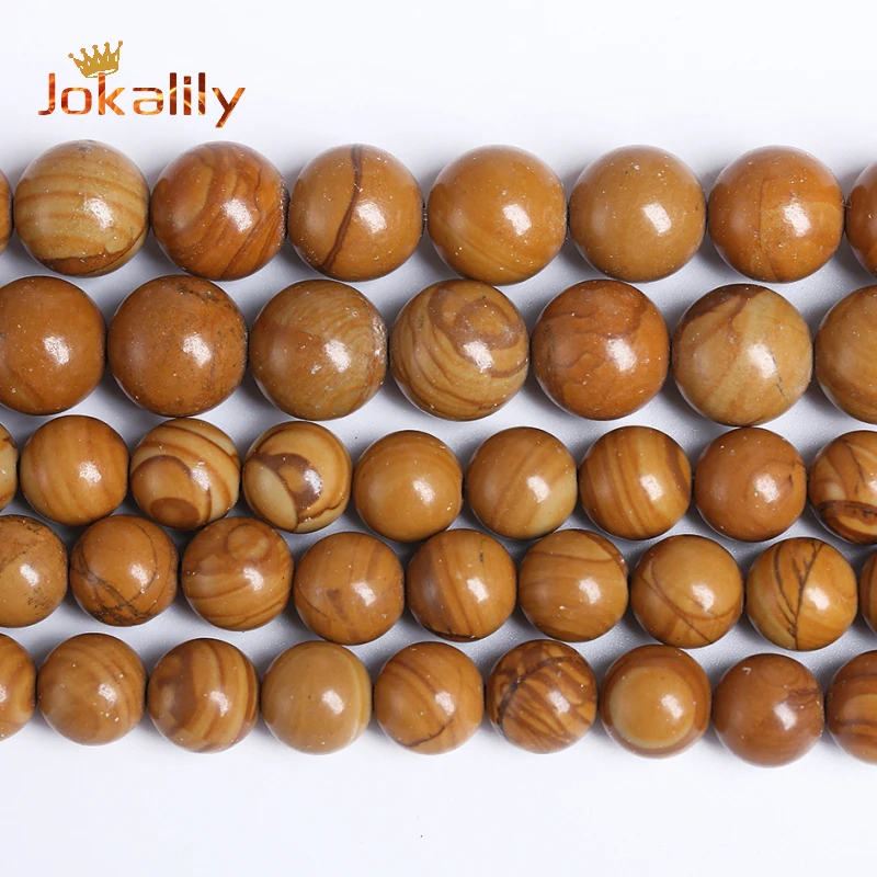 Бусины из натурального дерева в полоску для изготовления ювелирных изделий