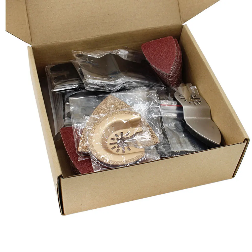 

102pcs Universal Saw Blade Set Oscillating Multi Straight Scale Multitools Metal Cutting Saw Blades For Fein Multimaster Power