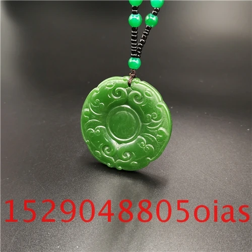 Натуральный зеленый китайский Нефритовый дракон кулон ожерелье Шарм жадеит