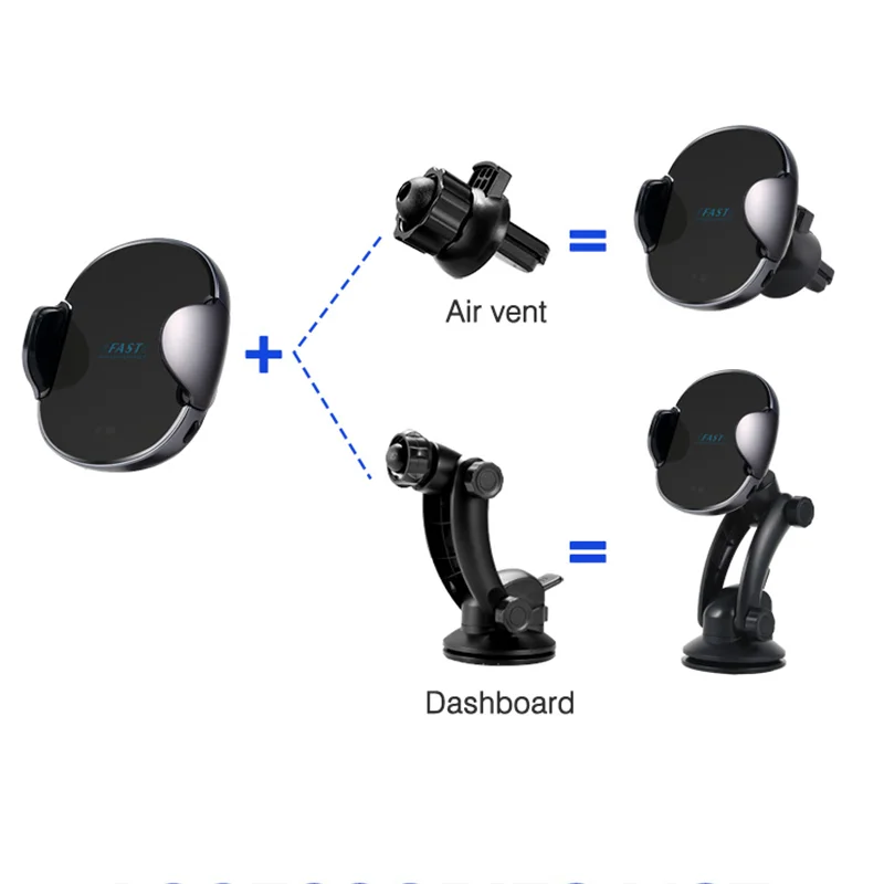 universal wireless charger car fast qi wireless charging automatic clamping car phone holder with air vent free global shipping